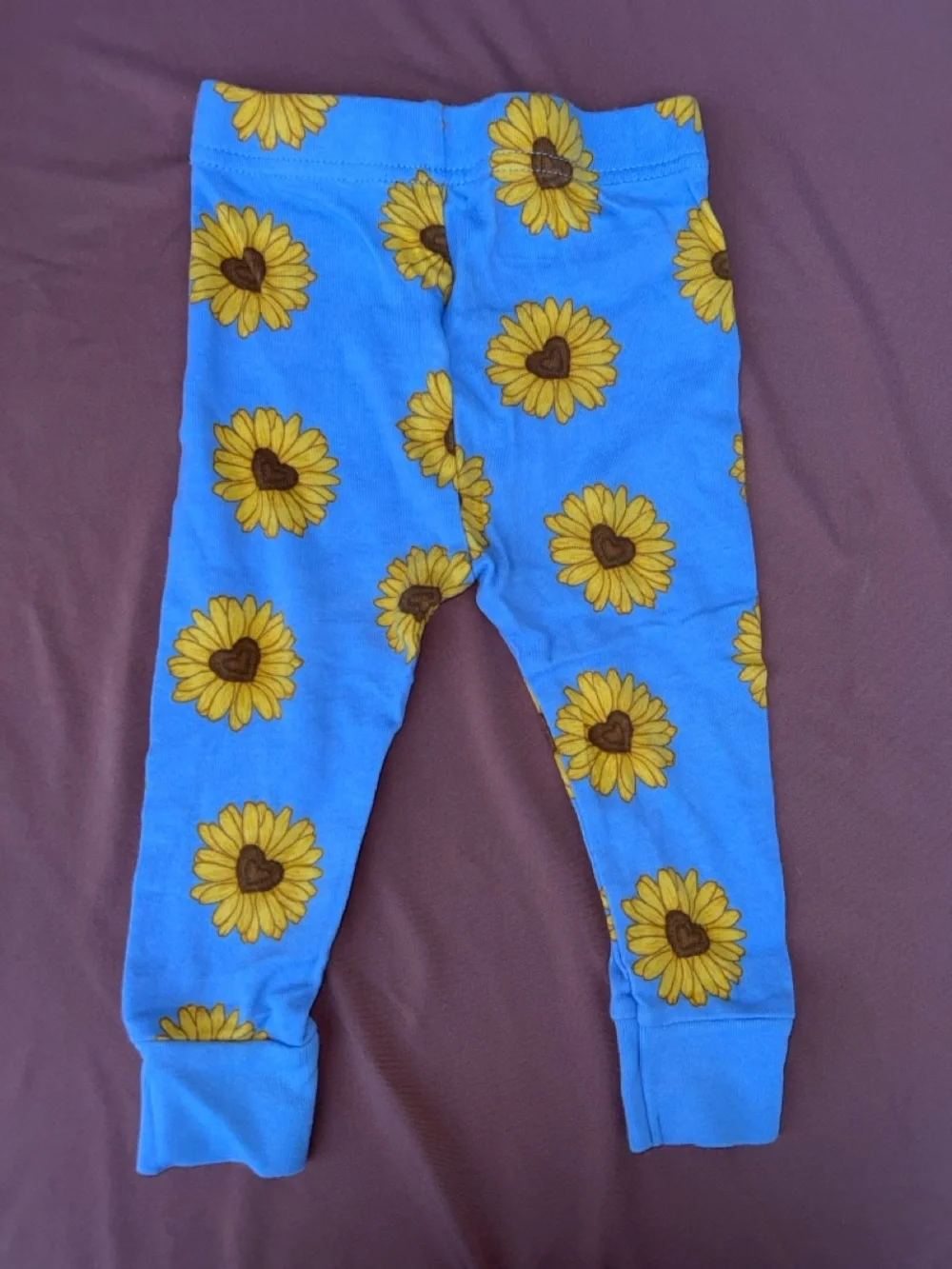 Old Navy Blue Sunflower Print Pajama Leggings